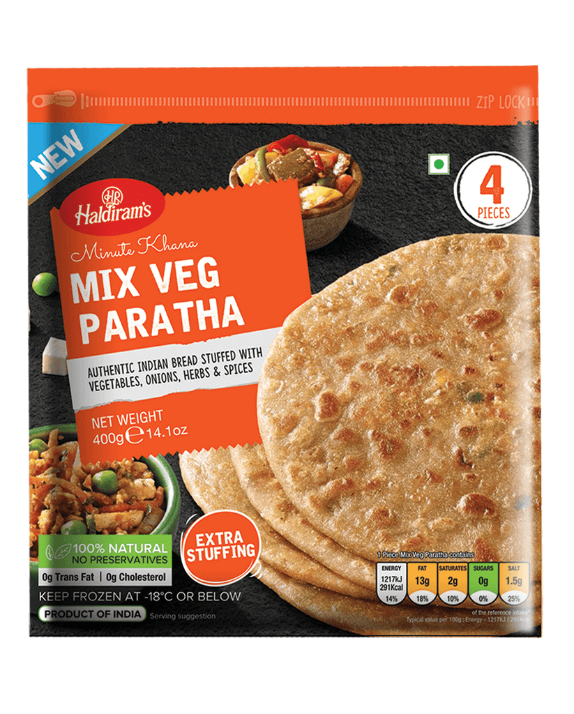 Frozen - Haldiram's Mix Veg Paratha - (4Pcs) - salpers.ch