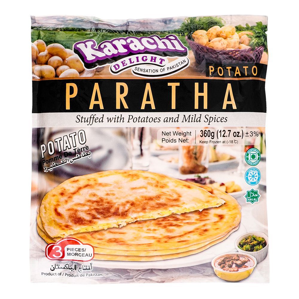 Frozen - Karachi Delight's, Potato Paratha - 3Pcs - 400g - salpers.ch