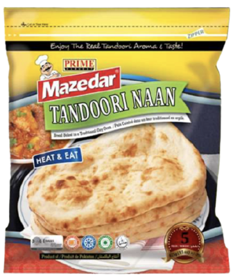 Frozen - Mazadar Tandoori Naan (5Pcs) - 425g - salpers.ch