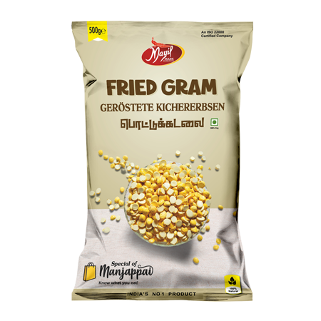 Manjappai Fried Gram - Roasted Daria - Pottukadalai - 500g - salpers.ch