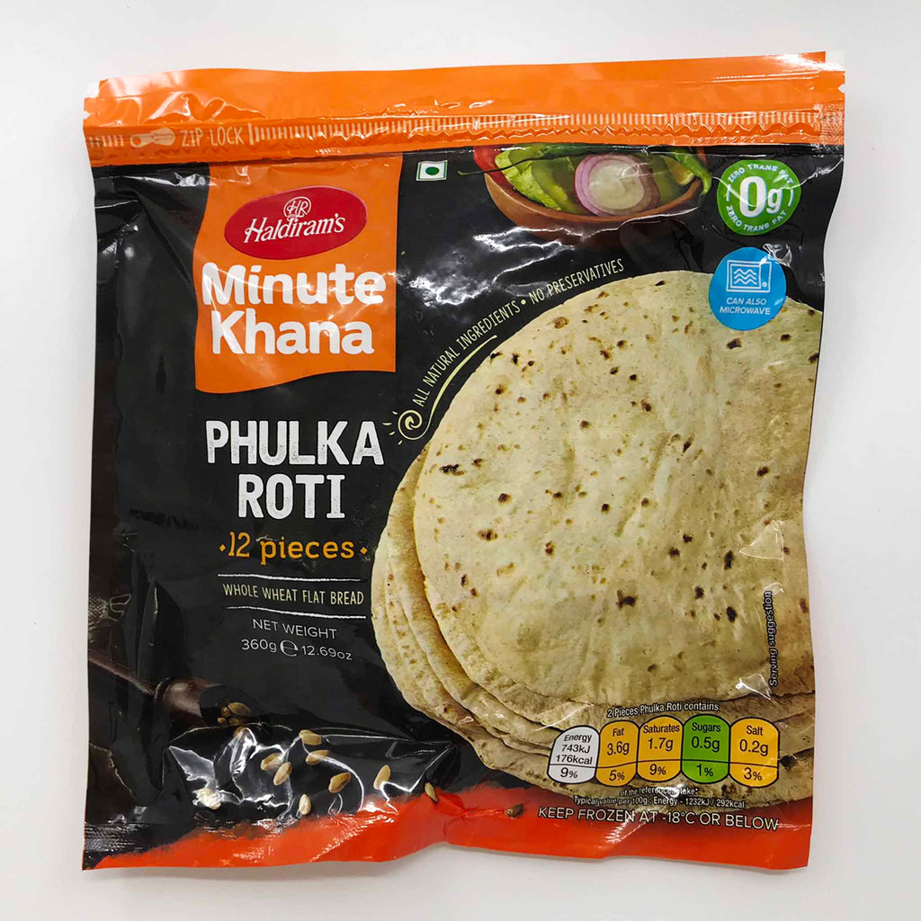 Frozen - Haldiram's Home Style Chappati - Phulka Roti - (12Pcs) - 360g - salpers.ch