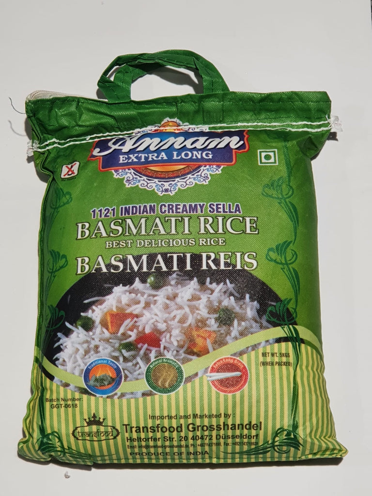 Annam Premium Creamy Sella Basmati Rice - 5Kg - salpers.ch