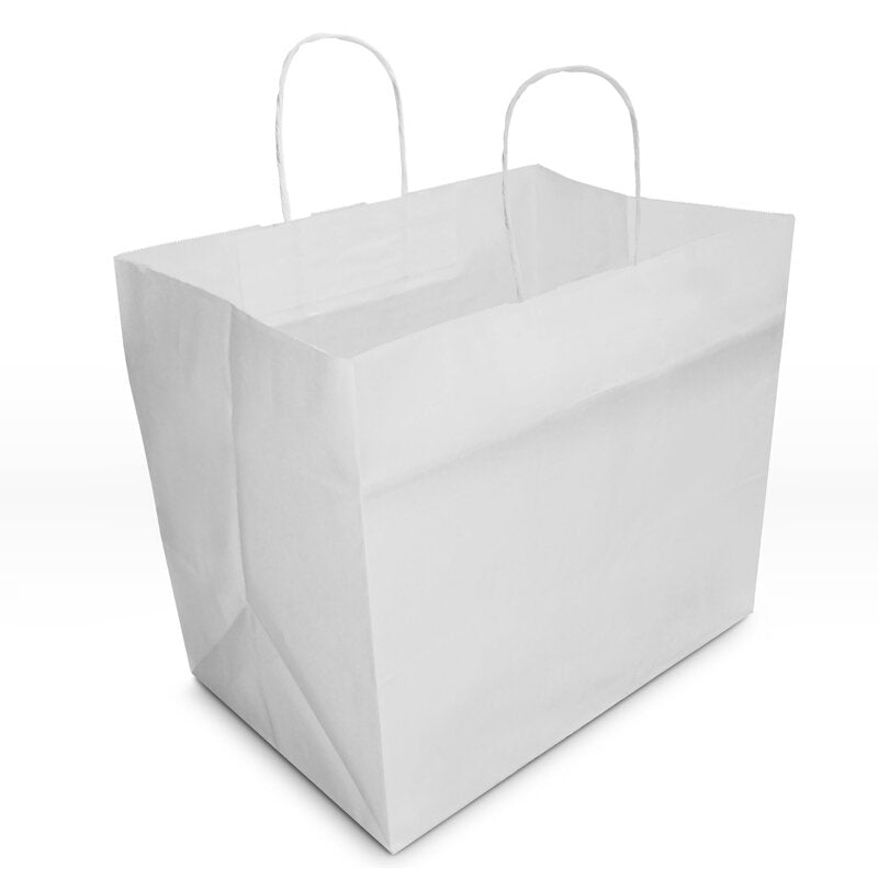 Paper Carrying Bag - White - 31 X 17 X 23 cm - 100 Pcs - salpers.ch