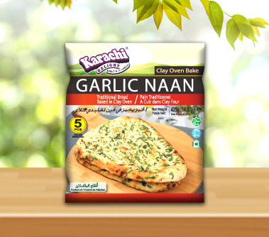 Frozen - Karachi Delight's, Garlic Naan - 5Pcs - 425g - salpers.ch