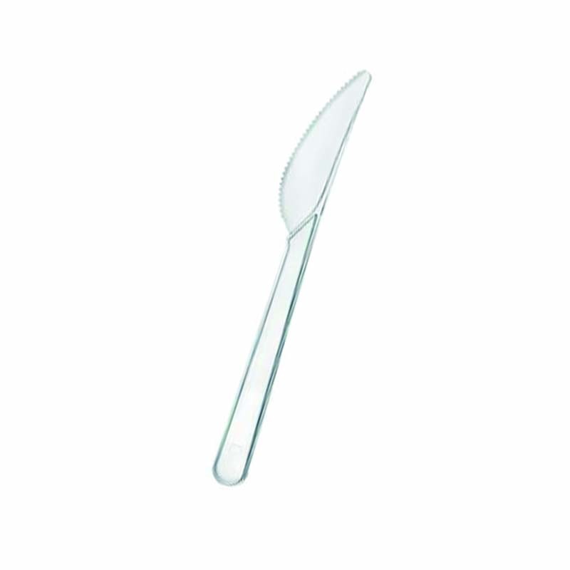 Disposable Knife 18cm White - 100pcs - salpers.ch